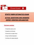 State Farm Estimatics Exam Questions &lpar;PDF&rpar; &vert; 2026 &vert; Q&A &vert; Practice Exam