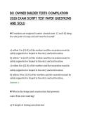 BC OWNER BUILDER TESTS COMPILATION&NewLine;2026 EXAM SCRIPT TEST PAPER QUESTIONS&NewLine;AND SOLU