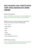 BDOC PACKAGED II 2026 COMPLETE REVIEW&NewLine;SCRIPT TESTED QUESTIONS WITH VERIFIED&NewLine;ANSWERS
