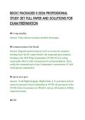 BDOC PACKAGED II 2026 PROFESSIONAL&NewLine;STUDY SET FULL PAPER AND SOLUTIONS FOR&NewLine;EXAM PREPARATION
