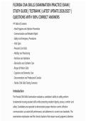FLORIDA CNA SKILLS EXAMINATION PRACTICE EXAM &vert;&NewLine;STUDY GUIDE &vert; TESTBANK &vert; LATEST UPDATE 2026&sol;2027 &vert;&NewLine;QUESTIONS WITH 100&percnt; CORRECT ANSWERS