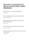 BIBL 104 QUIZ 1 TO 9 2026 PRACTICE TEST&NewLine;SHEET FULL SOLUTIONS CORRECT ANSWERS&NewLine;PREPARATION SET&NewLine;