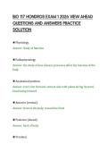 BIO 117 HONDROS EXAM 1 2026 VIEW AHEAD&NewLine;QUESTIONS AND ANSWERS PRACTICE&NewLine;SOLUTION