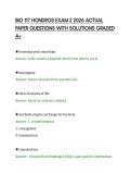 BIO 117 HONDROS EXAM 2 2026 ACTUAL&NewLine;PAPER QUESTIONS WITH SOLUTIONS GRADED&NewLine;A&plus;