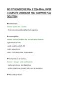 BIO 117 HONDROS EXAM 2 2026 FINAL PAPER&NewLine;COMPLETE QUESTIONS AND ANSWERS FULL&NewLine;SOLUTION&NewLine;