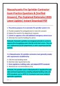 Massachusetts Fire Sprinkler Contractor&NewLine;Exam Practice Questions & &lbrack;Verified&NewLine;Answers&rsqb;&comma; Plus Explained Rationales&vert;2026&NewLine;Latest Update&vert; Instant Download PDF
