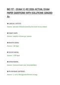 BIO 117 &ndash; EXAM 3 &vert; 412 2026 ACTUAL EXAM&NewLine;PAPER QUESTIONS WITH SOLUTIONS GRADED&NewLine;A&plus;