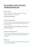 BIO 152 MODULE 3 MOCK EXAM WITH&NewLine;ANSWER RATIONALES 2026