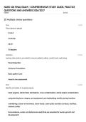 NURS 106 FINAL EXAM &vert; COMPREHENSIVE STUDY GUIDE&comma; PRACTICE QUESTIONS AND ANSWERS 2026&sol;2027