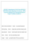 ATI RN Comprehensive Exit Exam 2025&sol;2026 Study Guide&colon; 180 NGN Questions & Answers&comma; Key Concepts&comma; and Mnemonics
