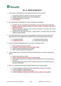 Life Insurance Mock Exam Answer Key &lpar;Set B