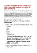 ULTIMATE MATHNASIUM EMPLOYMENT TEST &NewLine;PREP FULL QUESTION BANK WITH STEP-BY&NewLine;STEP SOLUTIONS 