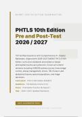 PHTLS 10TH PRE & POST-TEST 2026&sol;2027 &vert; Updated Questions & Verified Answers &vert; 100&percnt; Pass Guarantee &ndash; A&plus; Graded&NewLine;&NewLine;