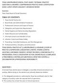 TEXAS JURISPRUDENCE DENTAL STUDY GUIDE &vert; TESTBANK &vert; PRACTICE&NewLine;QUESTIONS & ANSWERS &vert; COMPREHENSIVE PRACTICE EXAM &vert; CERTIFICATION&NewLine;EXAM &vert; LATEST UPDATE 2026&sol;2027 &vert; ADVANCED REVIEW