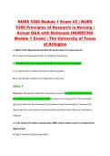 NURS 5366 Module 1 Exam V1&ndash;V3 &vert; NURS 5366 Principles of Research in Nursing &vert; The University of Texas at Arlington &vert; Actual Q&A with Rationale &lpar;NURS5366 Module 1 Exam&rpar;