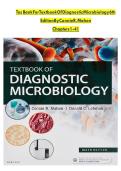 Updated Latest Textbook of Diagnostic Microbiology 6th Edition by Connie R&period; Mahon Test Bank Diagnostic Microbiology Clinical Laboratory Science Comprehensive Chapter by Chapter Exam Questions with Verified Answers for Healthcare Students Faculty Teaching 