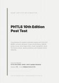 PHTLS 10TH PRE & POST-TEST AND SELF-TEST BUNDLE 2026&sol;2027 &vert; Complete Package All 3 Exams &vert; Verified Q&A &vert; 100&percnt; Pass Guarantee &ndash; A&plus; Graded