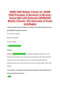 NURS 5366 Module 3 Exam V1&ndash;V3 &vert; NURS 5366 Principles of Research in Nursing &vert; The University of Texas at Arlington &vert; Actual Q&A with Rationale &lpar;NURS5366 Module 3 Exam&rpar;