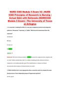 NURS 5366 Module 5 Exam V1&ndash;V3 &vert; NURS 5366 Principles of Research in Nursing &vert; The University of Texas at Arlington &vert; Actual Q&A with Rationale &lpar;NURS5366 Module 5 Exam&rpar;