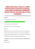 NURS 5366 Module 9 Exam V1 &vert; NURS &NewLine;5366 Principles of Research in Nursing &vert; &NewLine;Actual Q&A with Rationale &lpar;NURS5366 &NewLine;Module 9 Exam&rpar; &vert; The University of Texas &NewLine;at Arlington 