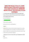 NURS 5366 Module 9 Exam V1&ndash;V3 &vert; NURS 5366 Principles of Research in Nursing &vert; The University of Texas at Arlington &vert; Actual Q&A with Rationale &lpar;NURS5366 Module 9 Exam&rpar;
