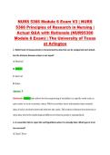 NURS 5366 Module 6 Exam V1&ndash;V3 &vert; NURS 5366 Principles of Research in Nursing &vert; The University of Texas at Arlington &vert; Actual Q&A with Rationale &lpar;NURS5366 Module 6 Exam&rpar;