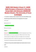 NURS 5366 Module 8 Exam V1&ndash;V3 &vert; NURS 5366 Principles of Research in Nursing &vert; The University of Texas at Arlington &vert; Actual Q&A with Rationale &lpar;NURS5366 Module 8 Exam&rpar;