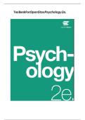 Updated Latest OpenStax Psychology 2e Test Bank Psychology Comprehensive Chapter by Chapter Exam Questions with Verified Answers for College Students Faculty Teaching Resources and Academic Success