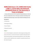 NURS 5432 Exam 4 V1&ndash;V3 &vert; NURS 5432 Family I &lpar;FNP 1&rpar; &vert; The University of Texas at Arlington &vert; Actual Q&A with Rationale &lpar;NURS5432 Exam 4&rpar;
