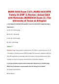 NURS 5434 Exam 3 V1&ndash;V3 &vert; NURS 5434 HTN Family III &lpar;FNP 3&rpar; Review &vert; The University of Texas at Arlington &vert; Actual Q&A with Rationale &lpar;NURS5434 Exam 3&rpar;