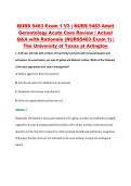 NURS 5463 Exam 1 V1&ndash;V3 &vert; NURS 5463 Adult Gerontology Acute Care Review &vert; The University of Texas at Arlington &vert; Actual Q&A with Rationale &lpar;NURS5463 Exam 1&rpar;