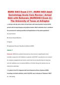 NURS 5463 Exam 2 V1 &vert; NURS 5463 Adult &NewLine;Gerontology Acute Care Review &vert; Actual &NewLine;Q&A with Rationale &lpar;NURS5463 Exam 2&rpar; &vert; &NewLine;The University of Texas at Arlington 