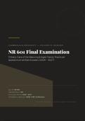 NR 601 FINAL EXAM STUDY BUNDLE 2026&sol;2027 &vert; Primary Care Maturing & Aged Family Practicum &vert; 3 Versions & Rationales &vert; Chamberlain &vert; Pass Guaranteed &ndash; A&plus; Graded