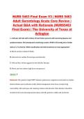 NURS 5463 Final Exam V3 &vert; NURS 5463 &NewLine;Adult Gerontology Acute Care Review &vert; &NewLine;Actual Q&A with Rationale &lpar;NURS5463 &NewLine;Final Exam&rpar; &vert; The University of Texas at &NewLine;Arlington