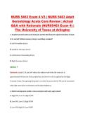 NURS 5463 Exam 4 V1&ndash;V3 &vert; NURS 5463 Adult Gerontology Acute Care Review &vert; The University of Texas at Arlington &vert; Actual Q&A with Rationale &lpar;NURS5463 Exam 4&rpar;
