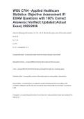 WGU C784 Applied Healthcare Statistics Objective Assessment &num;1 Questions & Verified Answers &vert; Comprehensive Study Guide & Practice Test &vert; Latest 2025&ndash;2026 Edition