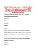 NURS 6501N Final Exam V1 &vert; NURS 6501N &NewLine;Advanced Pathophysiology &vert; Actual Q&A &NewLine;with Rationale &lpar;NURS6501N Final Exam&rpar; &vert; &NewLine;Walden University 