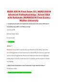 NURS 6501N Final Exam V2 &vert; NURS 6501N &NewLine;Advanced Pathophysiology &vert; Actual Q&A &NewLine;with Rationale &lpar;NURS6501N Final Exam&rpar; &vert; &NewLine;Walden University 