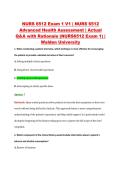 NURS 6512 Exam 1 V1 &vert; NURS 6512 &NewLine;Advanced Health Assessment &vert; Actual &NewLine;Q&A with Rationale &lpar;NURS6512 Exam 1&rpar; &vert; &NewLine;Walden University 