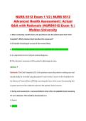 NURS 6512 Exam 1 V2 &vert; NURS 6512 &NewLine;Advanced Health Assessment &vert; Actual &NewLine;Q&A with Rationale &lpar;NURS6512 Exam 1&rpar; &vert; &NewLine;Walden University 