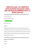 NURS 6512 Exam 1 V3 &vert; NURS 6512 &NewLine;Advanced Health Assessment &vert; Actual &NewLine;Q&A with Rationale &lpar;NURS6512 Exam 1&rpar; &vert; &NewLine;Walden University 