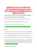 NURS 6512 Exam 2 V2 &vert; NURS 6512 &NewLine;Advanced Health Assessment &vert; Actual &NewLine;Q&A with Rationale &lpar;NURS6512 Exam 2&rpar; &vert; &NewLine;Walden University 