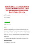 NURS 6521 Final Exam V1&ndash;V3 &vert; NURS 6521 Advanced Pharmacology &vert; Walden University &vert; Actual Q&A with Rationale &lpar;NURS6521 Final Exam&rpar;