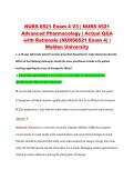 NURS 6521 Exam 4 V3 &vert; NURS 6521 &NewLine;Advanced Pharmacology &vert; Actual Q&A &NewLine;with Rationale &lpar;NURS6521 Exam 4&rpar; &vert; &NewLine;Walden University 