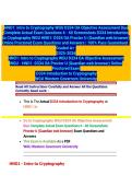 &lpar;2&rpar; HNO1 Intro to Cryptography WGU D334 OA Objective Assessment Due 28th March Complete Actual Exam Questions 6 - 60 Screenshots D334 Introduction to Cryptography WGU HNO1 D334 OA&period;pdf&NewLine;&NewLine;