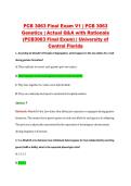 PCB 3063 Final Exam V1 &vert; PCB 3063 &NewLine;Genetics &vert; Actual Q&A with Rationale &NewLine;&lpar;PCB3063 Final Exam&rpar; &vert; University of &NewLine;Central Florida 