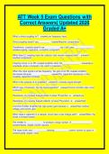 ATT Week 5 Exam Questions with Correct Answers&vert; Updated 2026 Graded A&plus;