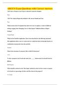 ARGUS Exam Questions with Correct Answers