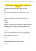 ARGUS Study Guide Questions with Correct&NewLine;Answers