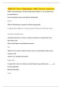 ARGUS Test 1 Questions with Correct Answers